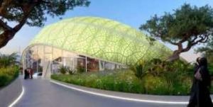 Azerbaijan leaf shaped roof Expo 2020 Dubai